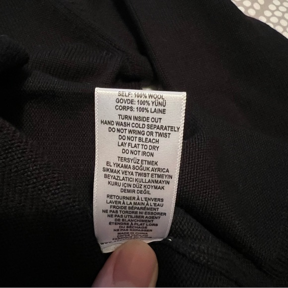 Opening ceremony black wool hand sweater flocked goth diesel Owens - Picture 3 of 8